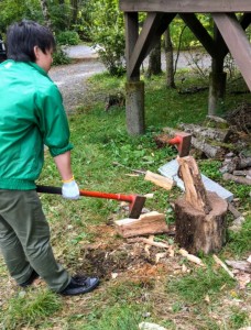 3月31日薪割り